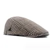 SLECKTON Men's Retro Plaid Berets Hat for Men Fashion Tweed Newsboy Caps Unisex Casual France Flat Cap Peaky Blinders Gorras1