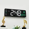 Wall Clocks Led Electronic Remote Control Alarms Digital Large Table Wall-mounted Clock Temp Date Week Display Room Decor