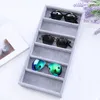 Sunglasses Cases Velvet 6 Grids Sunglasses Display Box Jewelery Display Packaging Props Jewellery Organizer Tray Fashion Cases Packaging 231101