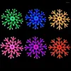 Strings Thrisdar Christmas Snowflakes Fairy Light Outdoor Tree Garland Hanging DIY Xmas Snow Flake Decor