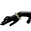 Link Armbänder Gold Silber Farbe Punk Kubanischen Kristall Kette Für Frauen Einfache OT Schnalle Charm Armband Schmuck