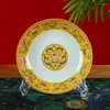 Assiettes Bone China Dish Deep Plate Shallow Snack Creative Chinese Court Email Ménage Céramique 8in