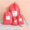 Sacos de armazenamento Sacos de armazenamento 4 Pçs / set Conjunto de saco de viagem para roupas Organizador Bolsa Armário Drop Delivery Home Garden Housekeeping Organizati Dh2Kp