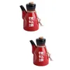 Dinnerware Sets 2 PCS Mini Condiment Bottles Ceramic Soy Sauce Liquid Seasoning Jar Household Holder Japanese Style Orange Home