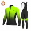 Jersey de cyclisme Ensembles de vélos d'hiver Ensemble de vélos pour hommes thermiques Vêtements à manches longues MTB Sportswear Bicycle Ride Uniforme 231102