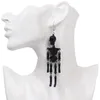 Dangle Earrings Glow In The Dark Wiggling Skeleton Acrylic Halloween Statement Jewelry Accessories Scary Pierced Goth
