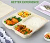 850ml Disposable 4 Parts Safe Meal Prep Containers Microwave Food Storage Lunch Box Food Container Tableware9790945