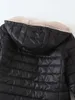 Womens Down Parkas PUWD femmes mi-longueur à capuche coton veste printemps léger doublure en peluche solide dames Parka lâche femme fermeture éclair vêtements d'extérieur 231101