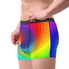 Sous-vêtements Rainbow Swirls Art Sous-vêtements Coloré Tie Dye Pouch Boxershorts Imprimé Boxer Brief Respirant Hommes Culottes Grande Taille 2XL