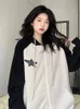 Kurtki damskie Adeagirl Star Zip Up Bluza Bluza Raglan z rękawem z zamkiem błyskawicznym Kpop Zakres Streetwear Koreańskie ubrania 231102