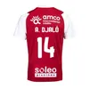 23 24 SC Braga Soccer Jerseys Bruma Abel Ruiz Andre Horta A. Djalo Mendes Rony Lopes R. Horta Pizzi Home Red Aldult Football Shirts