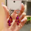 Sparkling Butterfly Baroque Crystal Dangle Earrings For Women 2023 New Clear Luxury Wedding Party Jewelry