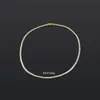 Collana a catena da tennis con zircone cubico quadrato Collane girocollo in ottone lucido per le donne Gioielli eleganti e minimalisti placcati in oro 18 carati 2021