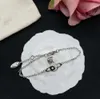 Designer charm armband brev vivian chokers lyxiga kvinnor mode smycken metall pärlarmband cjeweler westwood 645gfgtf857