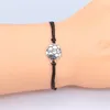 Armreif im Sport-Stil, verstellbar, inspirierend, Wachsschnur-Armband für Damen und Herren, Fußball, Baseball, Basketball, gewebter Seil-Ball-Charm