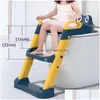 Seat Ers Foldable Training Adjustable Ladder Portable Infant Kids Toilet Chair With Pu Cushion Step Stool Drop Delivery Dhray