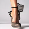 Dress Shoes Women High Heels 2023 Summer Sandals Sexy Silk Club Big Bow Fashion Ankle Strap Elegant Wedding Party Lady Pumps