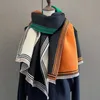 Scarves 2023 Winter Fashion Lattice Print Thick Cashmere Scarf Women Blanket Warm Pashmina Shawls Wraps Bufanda Poncho Echarpe Tassels 231101