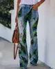 Kvinnors jeans 2023 Flower 3D Printed Artificial Y2K S Street Casual Pencil Pants Plus Size Ben Wide 231102