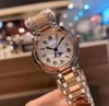 Famoso clássico pequeno mostrador de lua relógio estilo designer relógio de aço inoxidável feminino movimento de quartzo senhoras caixa de prata pulseira relógio de pulso Montre De Luxe presentes