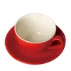 Koppar Saucers MHV 300 ml Färg Glaze Pure Latte Coffee Cup Home Office EL Supplies