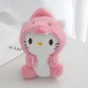 Cute Dinosaur Dress up Cartoon Plush Pendant Japanese Anime Kuromi Doll Backpack Pendant Keychain