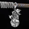 Hänghalsband viking norska odin kråka axel halsband axel stående mäns mode charm rostfritt stål smycken som gåva