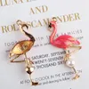Charms 10pcs K Golden Semi-dimensional Flamingo -selling Enamel Pendant DIY Handmade Jewelry Necklace Bracelet Making