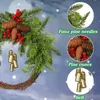 Dekorative Blumenkränze Weihnachtskranz Bauernhaus böhmische Girlande Türbehang Glockenkranz Ornamente für Wand Zuhause Weihnachtsdekorationen Navidad Noel 2024 231102