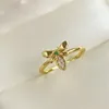 Anelli a grappolo ZAKOL Squisito colore oro carino per le donne Ragazze Moda Cubic Zirconia Anello da dito 2023