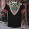 Erkek Tişörtler Erkekler için Afrika Kıyafetleri Dashiki T Shirt Geleneksel Giyim Giyim Kısa Kollu Retro Street Giyim Vintage Etnik Stil 230331