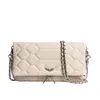 مصمم الأزياء Womens Handbag Wings Diamond-Aironing Bag Messenger ZV Sheepes Sheep Leather Crossbody حقيبة يد اثنين