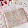 Gift Wrap DIY Natural Stickers Pretty Floral Rose Tulip Decorative Retro Decals Adhesive Watercolor For Scrapbook Laptop Phone Water Cup