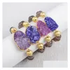 Łańcuchowe link bransoletki Borosa moda styl 5pcs/działek naturalny Druzy Stone Bransoletka Boguła Fine Jewelry G294 DOSTALNIE JEIND DHGARDEN DHP3Y