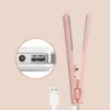 Piastre per capelli Piastra per capelli senza fili Mini arricciacapelli ricaricabile USB portatile senza fili per uno styling liscio e sicuro 231101