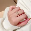 Обручальные кольца, роскошное кольцо серебристого цвета с кристаллами в форме змеи для женщин и девочек, регулируемые изысканные блестящие украшения на палец с кубическим цирконием