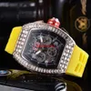 R luxury silicone fashion sports multi-functional quartz 6-pin chronograph watch