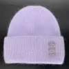 Beanie/Skull Caps Luxury Rhinestone Winter Hat Women Fluffy Angora Rabbit pälsen Beanies Lamer Shining Diamond Sticke Hatts Warm Ull Cap 231102