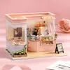 Doll House Accessories Wooden Assembled 3D DIY Furniture Manual Assembling Toys Miniature Kit for Girls Birthday Gifts Children Toy Supplies 231102