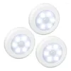 Night Lights 3pcs 6 LED Infrared IR Bright Motion Sensor Activated Wall Light Auto On/Off Battery For Hallway Drop