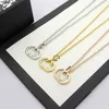 European and American Letter Necklace Hip Hop Fashion Brand Valentine's Day Couple Gift Fashion Trend Jewelry 3 Colors Available