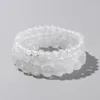 Charm Bracelets 100% Natural Plaster Selenite Bracelet 6810 mm Round White Fine AAA Stone Beads Mineral Cat Eye Yoga Balance Jewelry 231101