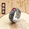 Anneaux de mariage Vintage Charms Bague Chinois Feng Shui Amulette Chanceux Six Caractères Mantra Pour Attirer La Richesse Ouvert Réglable