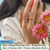 925 Silver Women Fit Pandora Ring Original Heart Crown Fashion Rings Sparkling Geometric Crown Flower Petals Band Sparkling