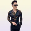 Camisas de vestir con estampado de animales para hombre, Camisa Social Masculina ajustada, Camisa de manga larga, ropa de moda para hombre Mauchley9726043