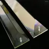 Cristal de lustre camal 5pcs 200mm 250mm 300mm 350mm K9 Retângulo de vidro pendurado Prism gota de pendente 1/2 orifícios Lâmpada de iluminação Parte