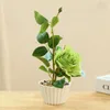 Decorative Flowers & Wreaths Two-pronged Small Rose Bonsai Simulation Flower Factory Direct Supply Creative Artificial Fashion Home Decorati