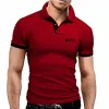 Estilo Correto Homem Designers Roupas Homens Tees Polos Camisa Marcas de Moda BOS Verão Business Casual Sports T-shirt Running Outdoor Manga Curta Sportswea