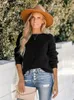 Women's Sweaters Backless Chunky Knit Sweater For Women Casual Loose Long Sleeve Knitted Top 2023 Autumn Winter Pullovers Knitwear Outerwear