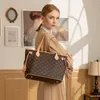أكياس النساء الكلاسيكية حقيبة اليد حقيبة الكتف الأزياء السيدات أكياس تسوق أكياس التسوق من قطعتين مجموعة لويزتيس الحقائب